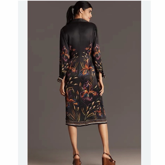 Bl-nk Ferlina Long-Sleeve 
Midi Shirt Dress
NWT
COLOR- Black Pattern - Picture 4 of 8